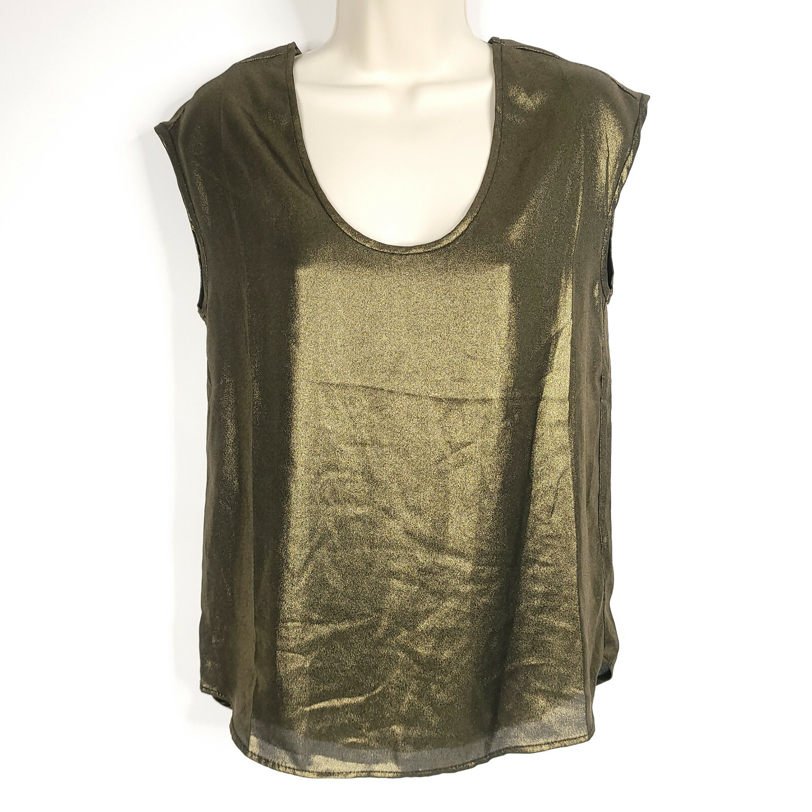 shiny gold blouse