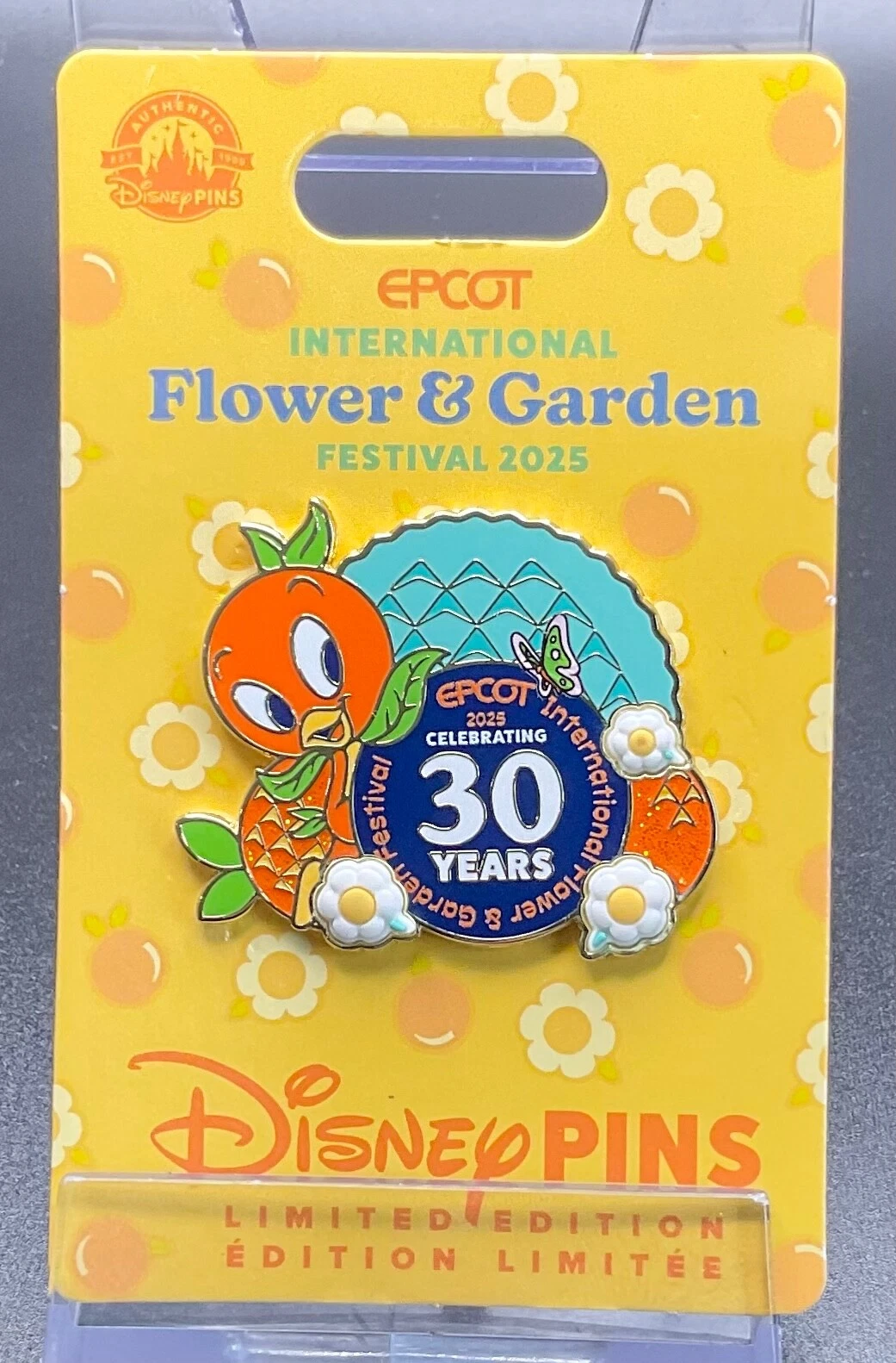 Disney Epcot 2025 Flower & Garden 30 Years Orange Bird LE 5000 Pin