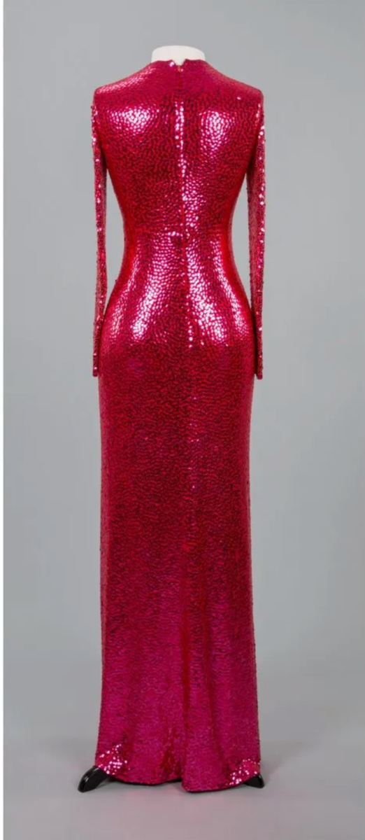 Norman Norell Fuchsia Sequined Mermaid Gown Phyllis McGuire Couture  Collection | eBay