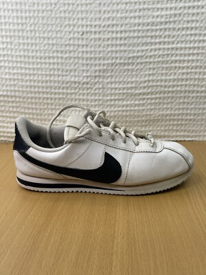 Nike Cortez '72 Youth Size 5.5Y White Black Leather Classic Sneakers 904764-102