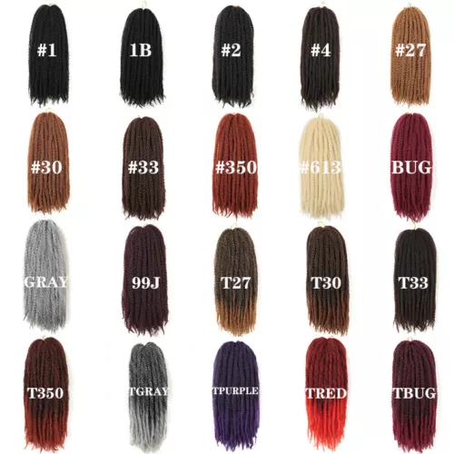 18" Marley Braiding Crochet Hair Afro Kinky Curly Marley Hair For Twists Braids - Bild 2 von 30