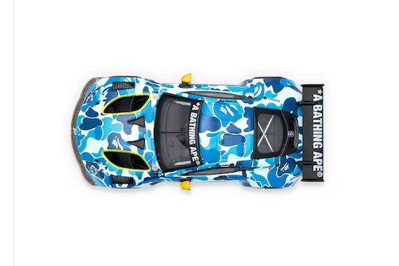 A BATHING APE BAPE x ASTON MARTIN GT3 ABC CAMO 1/64 MODEL CAR Blue