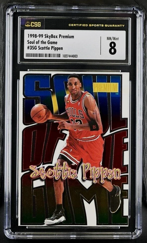 SCOTTIE PIPPEN CSG 8 NM/MINT 1998-99 SkyBox Premium Soul of the Game #3SG Insert