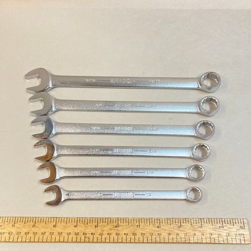 Williams Set di chiavi combinate 6 pezzi 12 punti SAE finitura satinata USA NUOVE! - Foto 7 di 12