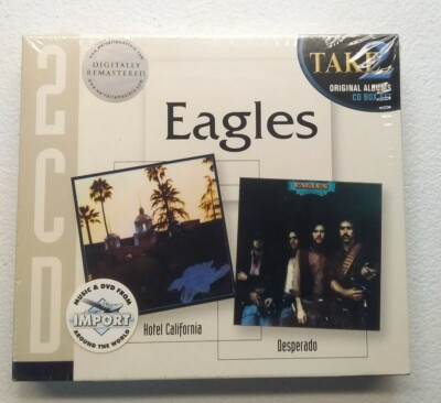 EAGLES BOX SET-TAKE 2 ORIGINAL ALBUMS CDS-HOTEL CALIFORNIA + DESPERADO *SEALED*