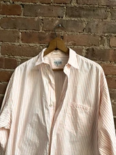 Vintage Paul Smith Men’s Shirt, Sz 15.5/39, Pink/Whi Stripe 100% Cotton England