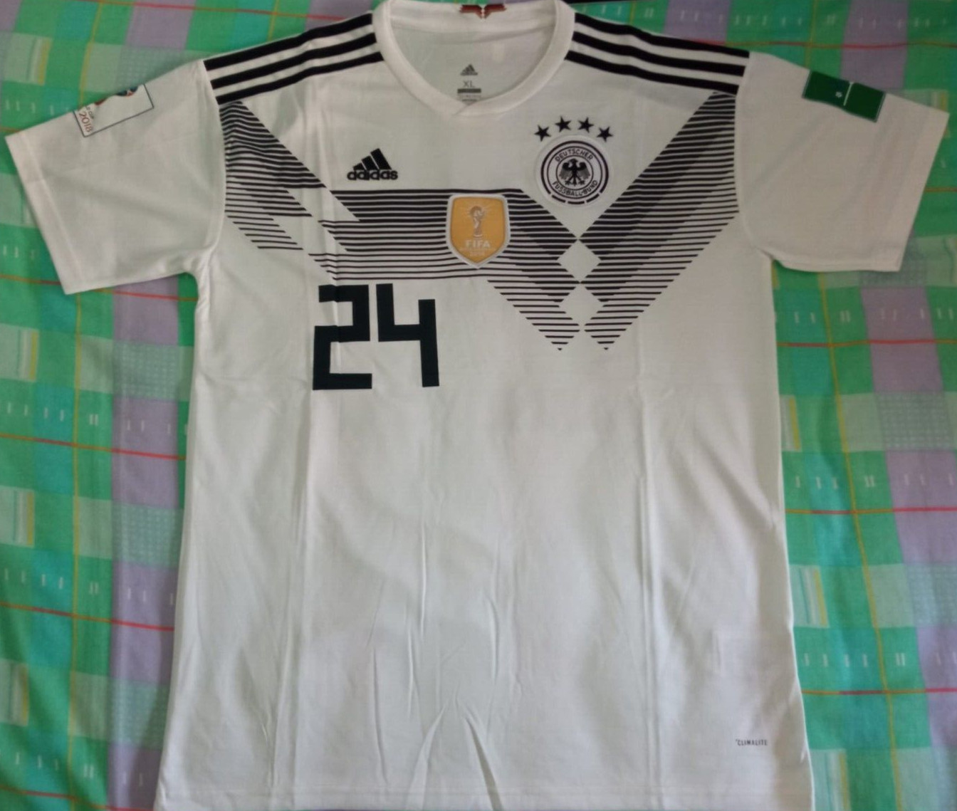 Camiseta Trikot Maillot Shirt GERMANY Adidas 24 SANÉ Size XL World Cup 2018 New