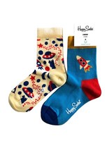 Happy Socks 2 Paar Crew Socks Lustige Socken FüR Kinder 12-24 Monate