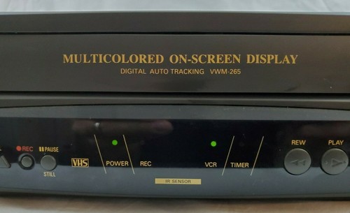 VINTAGE Sanyo VWM-265 Video Cassette Recorder VCR-Remote-Manual-Box TESTED WORKS - Picture 7 of 12