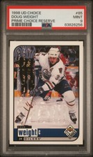 DOUG WEIGHT 1998-99 UD CHOICE PRIME CHOICE RESERVE /100 PSA 9 MINT POP 1 OILERS