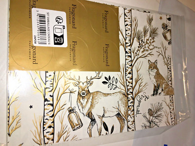 FRAGONARD perfume FRANCE christmas holiday birthday GIFT WRAP WRAPPING paper 
