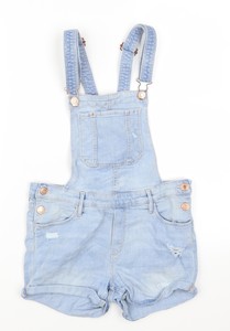H M Girls Blue Denim Dungaree One Piece Size 4 5 Years Ebay