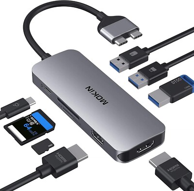 Mokin Docking Station for MacBook Pro Air, USB C Docking Station Dual Monitor