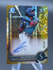 2022 Bowman Chrome LUIS CHEVALIER 1st GOLD Mini Diamond /50 Auto RC Mariners 💎