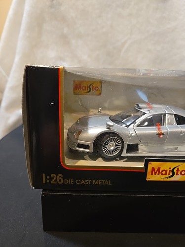 NIB Diecast Maisto Special Edition SILVER MERCEDES CLK-GTR Street Version 1:26 - Picture 7 of 13