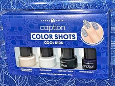 Young Nails Caption Color Shots COOL KIDS 4 Nail Polishes Box Set *SHIPS FAST*