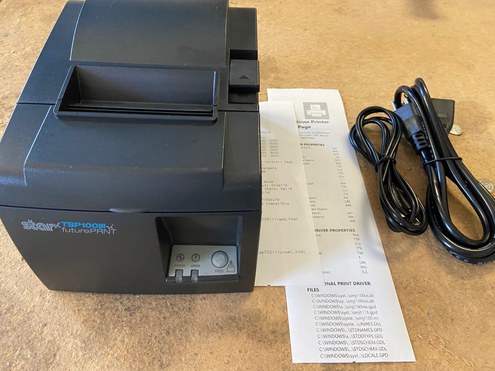 Star TSP100III TSP143IIIU FuturePRNT Thermal Receipt Printer USB Square