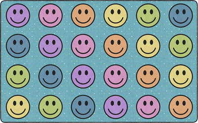 Flagship Carpets Smiley Seating (Seats 24) Classroom Area Rug or Educational Lea