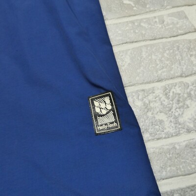 Pantalon De Pluie Vintage Helly Hansen Homme Taille L Bleu - Zips Aux Chevilles Et Taille Ajustable