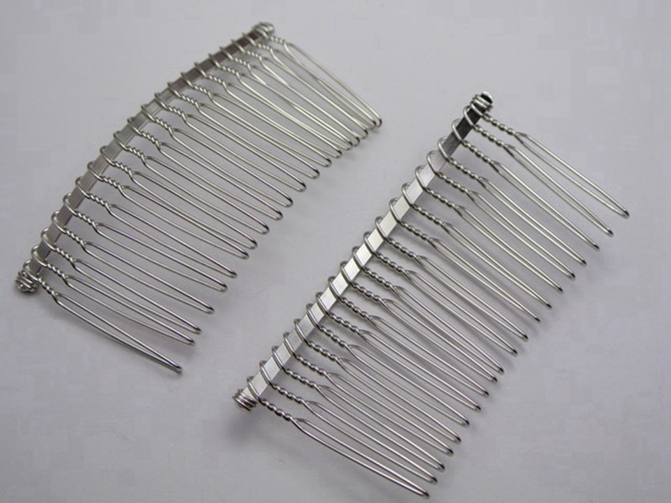 25 Silver Tone Metal 30-Teeth Hair Side Combs Clips 110X37mm For Hair Accessor E - Foto 7