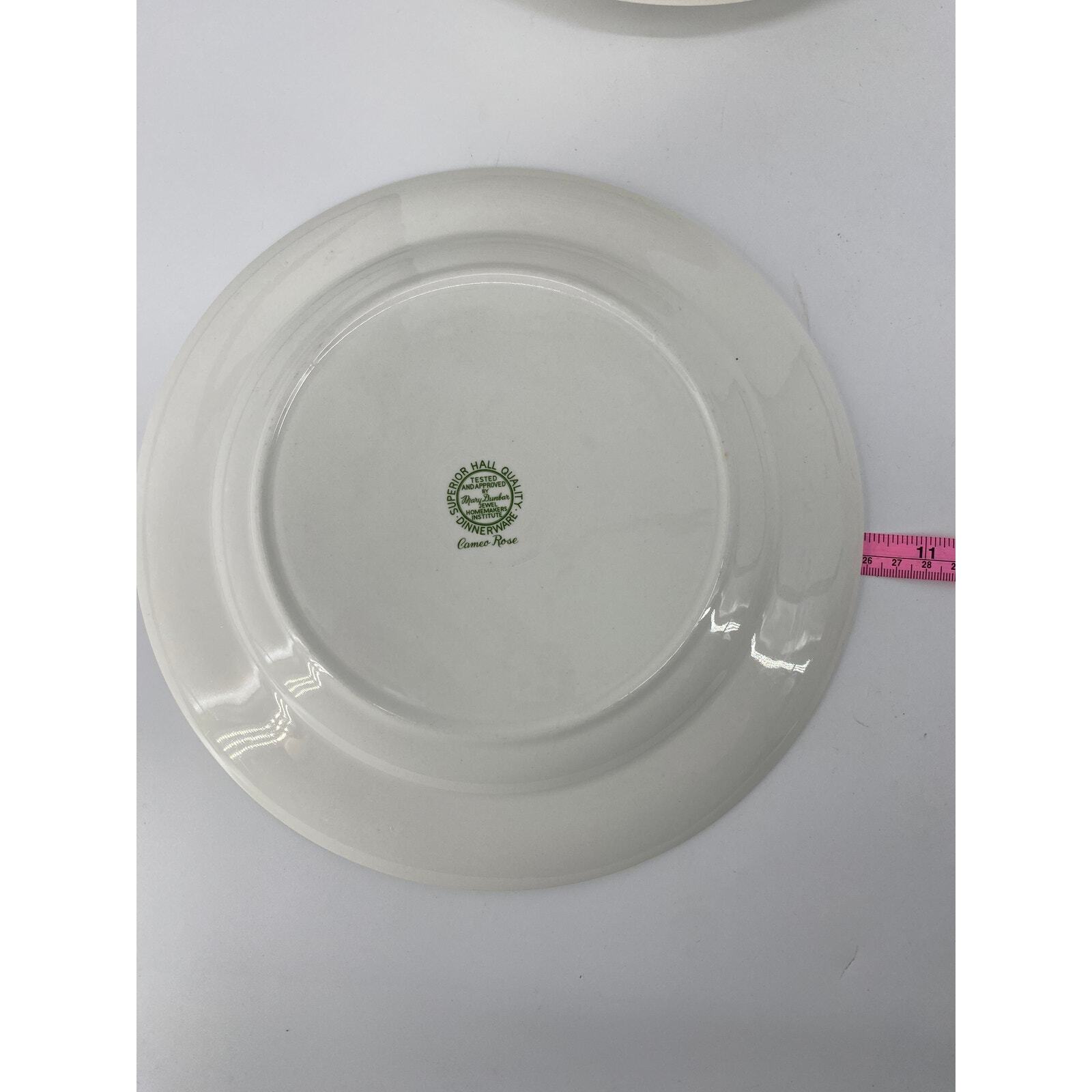 3 Superior Hall Quality Dinnerware CAMEO ROSE Mary Dunbar 10” Dinner