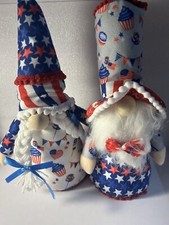 New 2 Patriotic Gnomes 4th of July Memorial Day Presidents Day Veterans Days,AM7