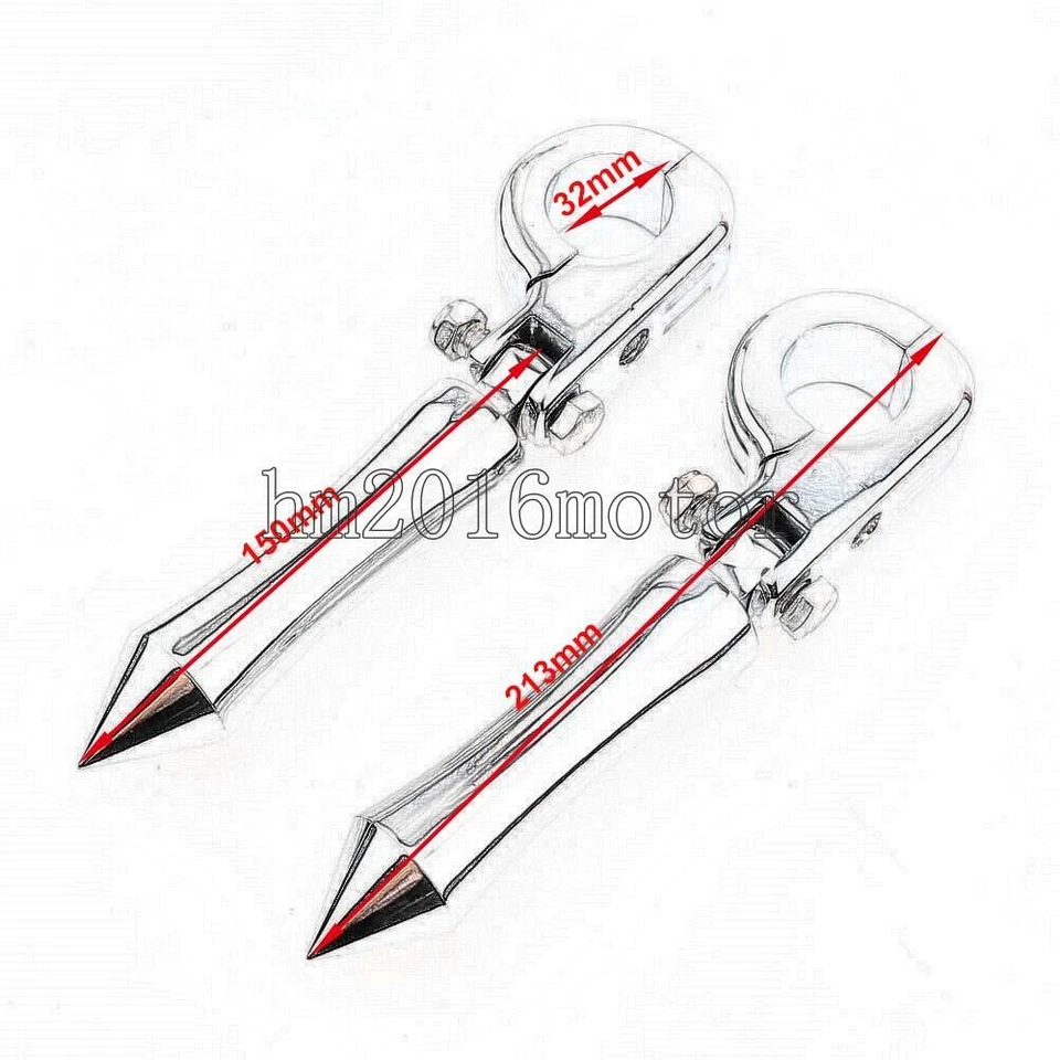 Abrazaderas de clavijas de pie negras para Harley Touring protector de motor de 1-1/4"" EE. UU. Foto 2 de 4