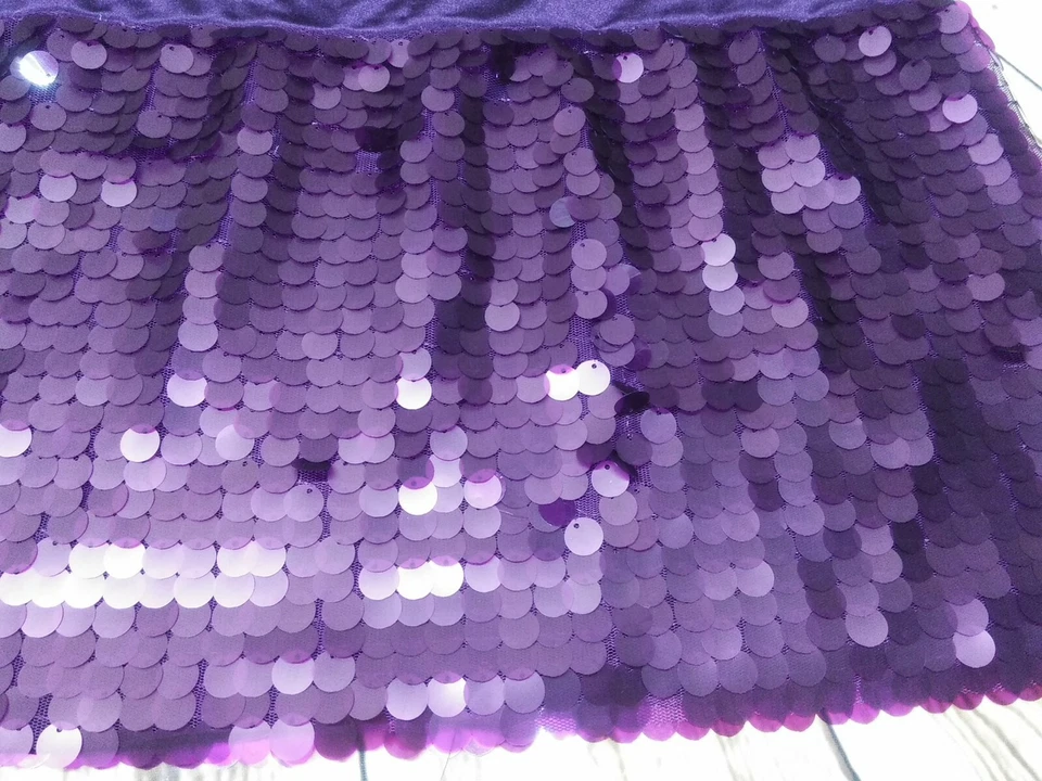 Ella Moss 女孩连衣裙 12 紫色天鹅绒亮片无袖连衣裙假日 — 第 3/4 张图片