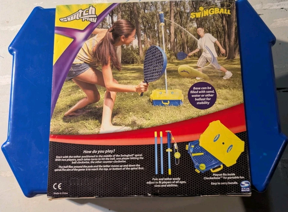 Swingball Classic Swingball Portable Tetherball Tennis Set Blue Yellow -NEW - Image 2 of 2