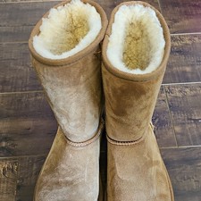 UGG Classic Short 2 Brown Suede Shearling Lined Mid-Calf Winter Boots Size 7