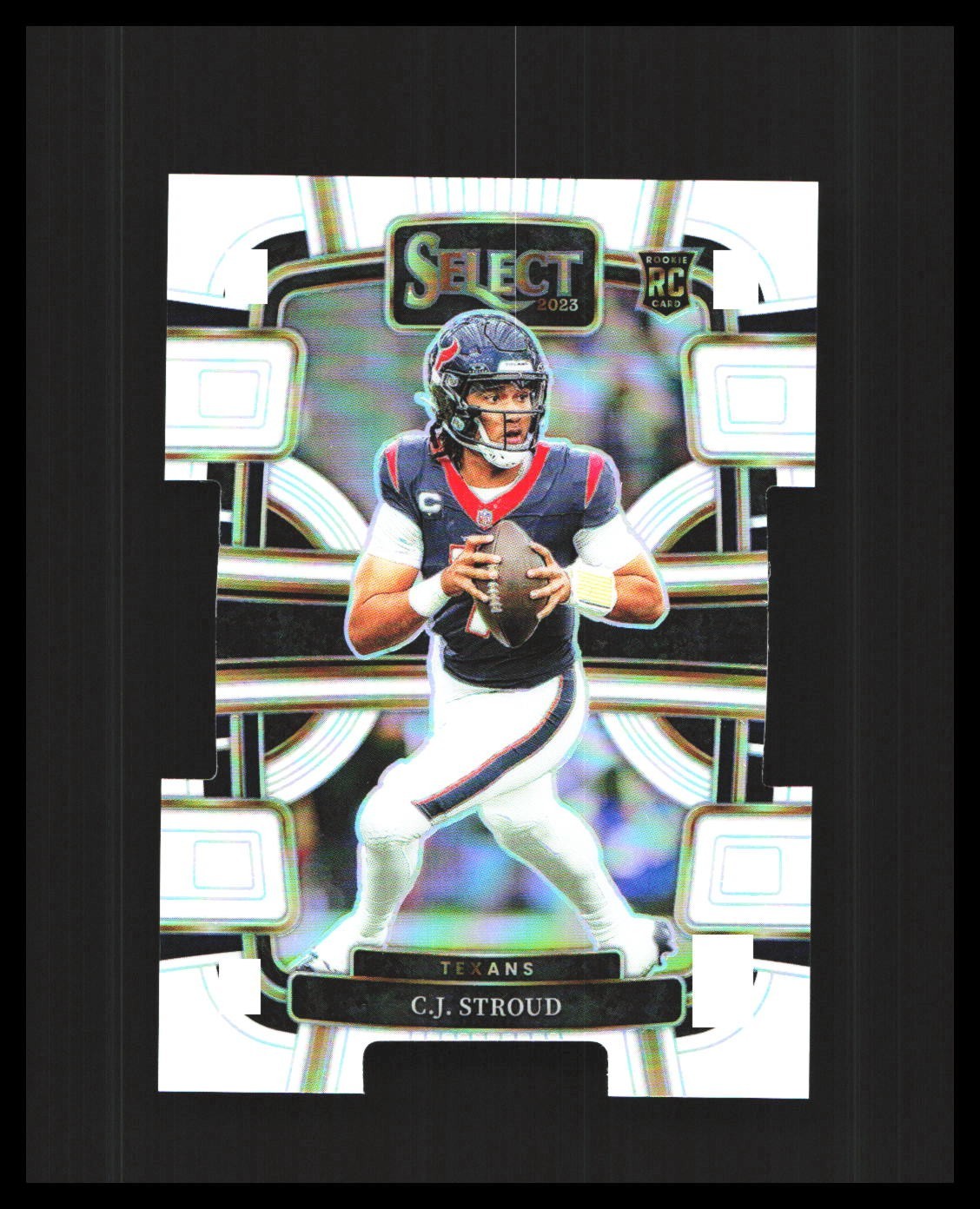 2023 C.J. Stroud Rookie Card - Panini Select #41 White Prizm Die-Cut /199