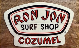 Vintage Ron Jon Surf Shop - Cozumel Clear Backing Surfing Sticker