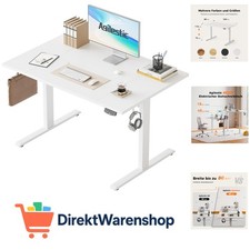 Elektrisch Höhenverstellbarer Schreibtisch 120x80 cm, Sitz-Steh Stehpult mit ...