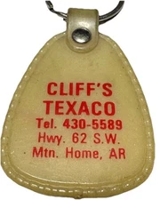 Vintage Mountain Home Arkansas Cliff Texaco Gas Station Oil Car Service Keychain