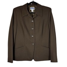 Pendleton Vintage Classic Chocolate Brown Wool Blazer Jacket Size 10