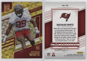 2022 Panini Donruss Elite Rookies Yellow /75 Rachaad White #114 Rookie RC