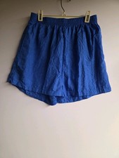 Vintage 90s Hanes Her Way Deadstock NOS XL Blue Activewear Shorts 100 Nylon