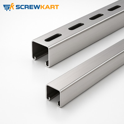 Unistrut Typ glatt | Schlitzkanal | feuerverzinkt HDG | 41 x 41 x 2,5 mm
