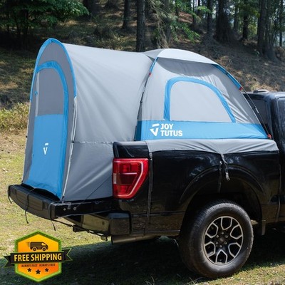 JOYTUTUS Truck Tent Gray Blue 5.0ft-5.2ft 2 Person Rainfly