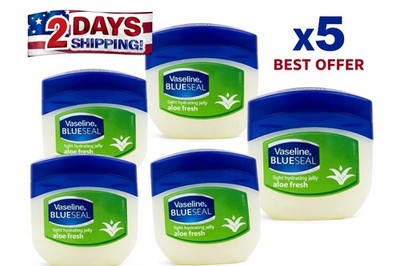 Vaseline Blue Seal Aloe Fresh 100ml (Pack of 5)   Light Hydating Jelly 2 Days Sh