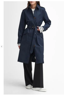Dark Navy ~ Barbour Camilla Waterproof Trench Coat MSRP$495