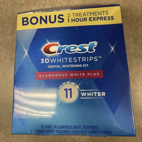 Crest 3D White Whitestrips Glamorous White Plus 32 Strips 1Hr Express