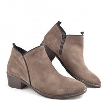 Cara London Clipper Ladies Taupe Suede Western Ankle Boot Size EU 37 UK 4