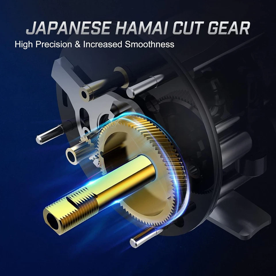 Carrete de pesca Chaos XS Baitcasting, cuerpo de metal reforzado carrete baitcaster redondo Foto 3 de 4