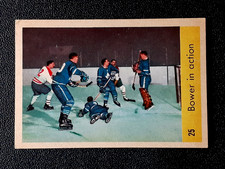 JOHNNY BOWER IN ACTION 1959-60 PARKHURST NHL HOCKEY 59-60 #25 VGEX+        90786