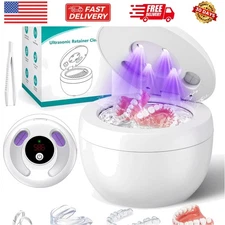 Upgraded Ultrasonic Retainer Cleaner Machine, 45kHz Ultrasonic Dentures Clean...