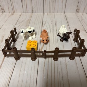 Lego Duplo My First Farm Set 6141 With Cow Pig Sheep Rooster Animal Figure Fence