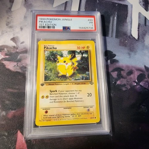1999 POKEMON JUNGLE 1ST Edition #60/64 PIKACHU PSA 1 Poor