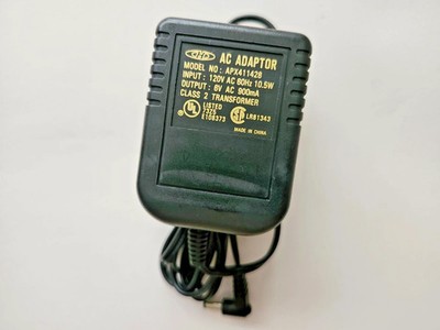 AC ADAPTOR INPUT 120V 60hZ 10.5W OUTPUT 6V AC 900mA - CLASS 2 TRANSFORMER
