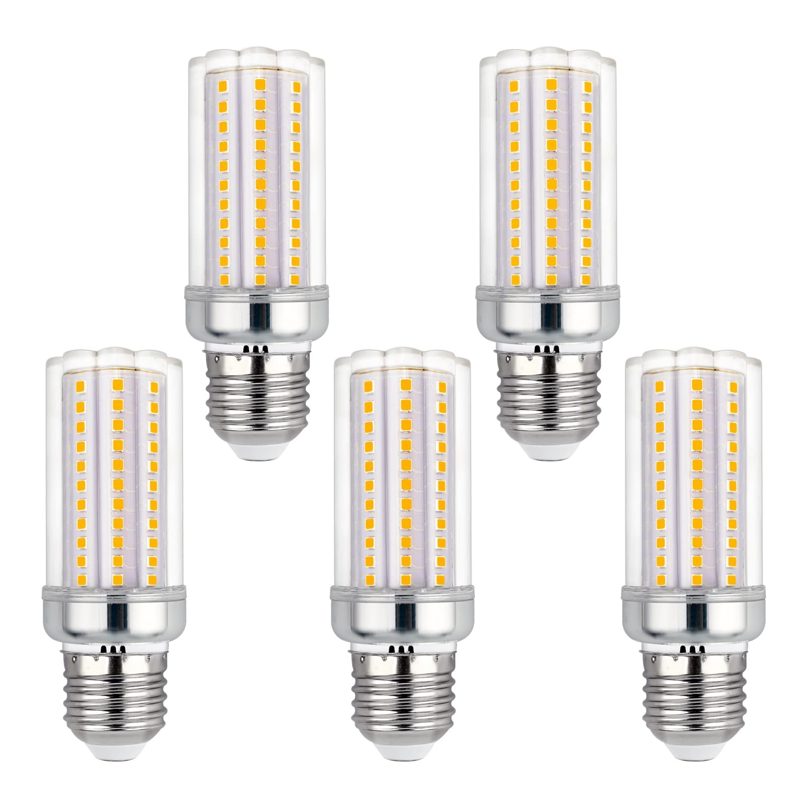 Ampoule LED E27 16W blanc chaud lot de 5 pour un éclairage de salon 2000 lm
